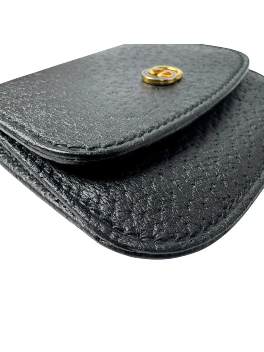 Gucci Vintage GG Marmont Coin Purse Black Leather